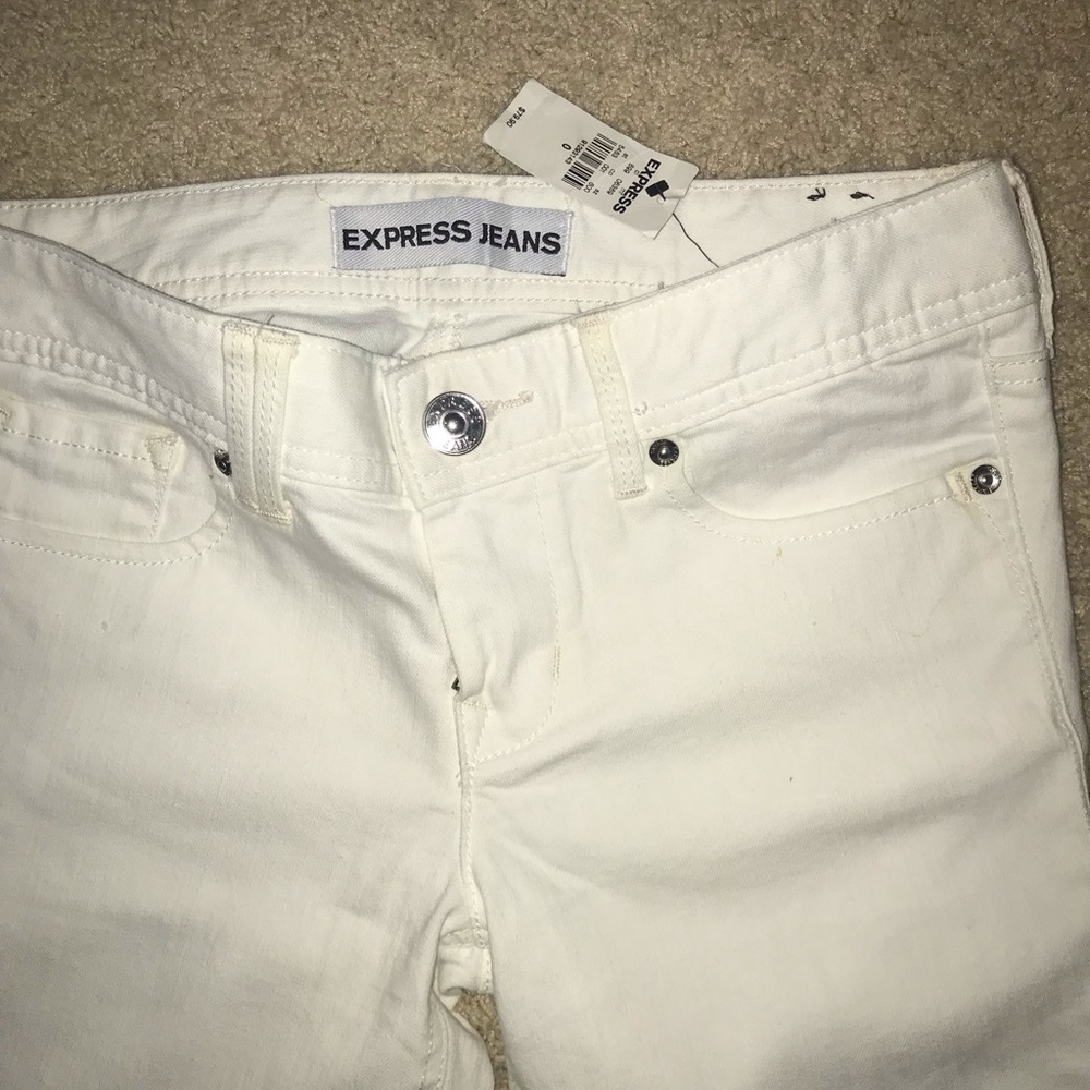 White Express Cropped Skinny Jeans